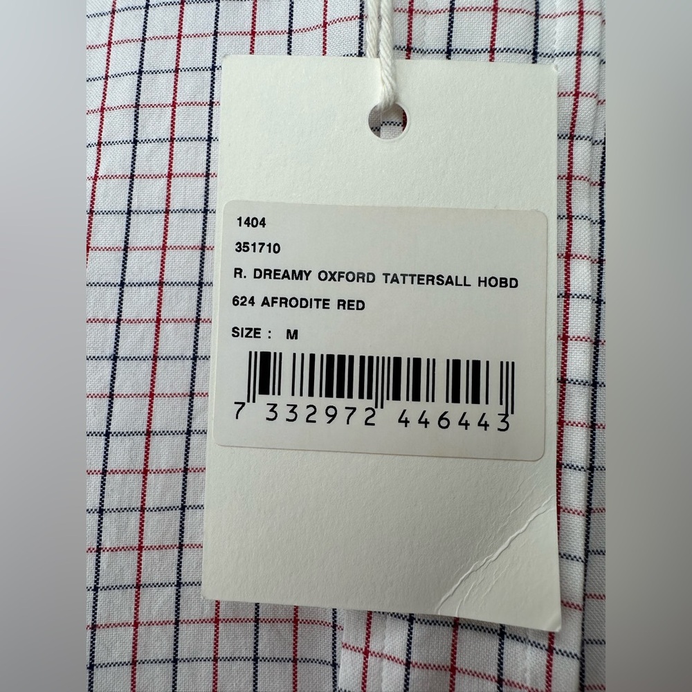 GANT Barney’s NY Rugger The Hugger Dreamy Oxford Tattersall HOBD Red NOS Shirt - Picture 10 of 15